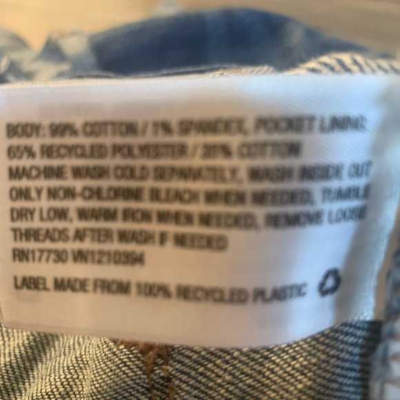 UNIVERSAL THREAD HIGH RISE SHORTIE STRETCH BUTTON FLY CUT JEAN SHORTS 8/29R-EUC - Picture 6 of 6